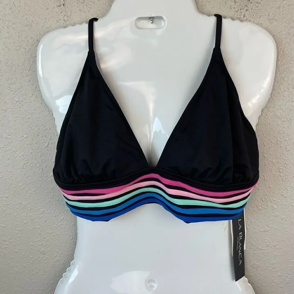 NWT La Blanca Bikini Top Size 14